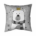 Begin Home Decor 20 x 20 in. Beautiful Bear-Double Sided Print Indoor Pillow 5541-2020-HO3